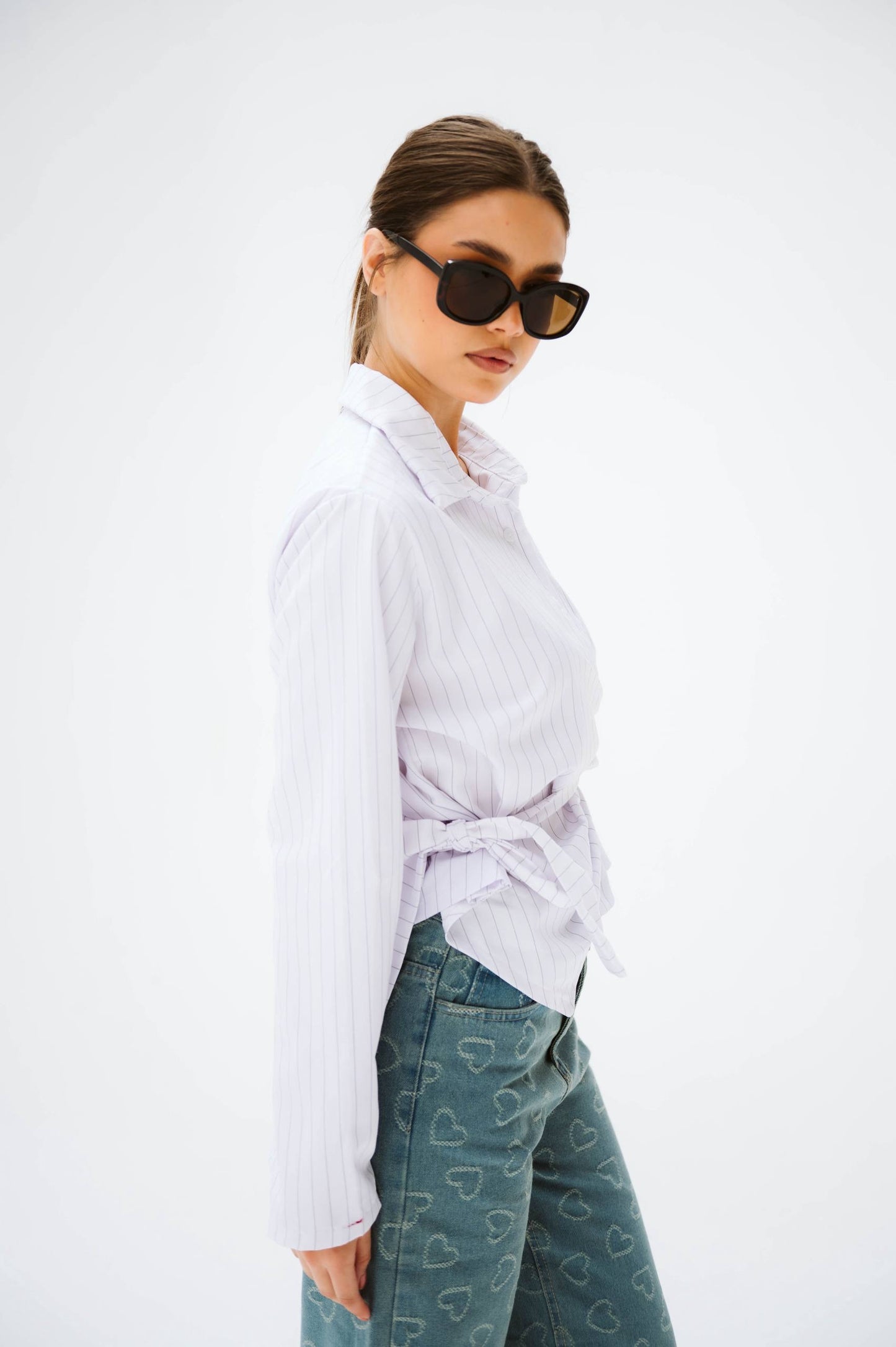 White buttoned blouse