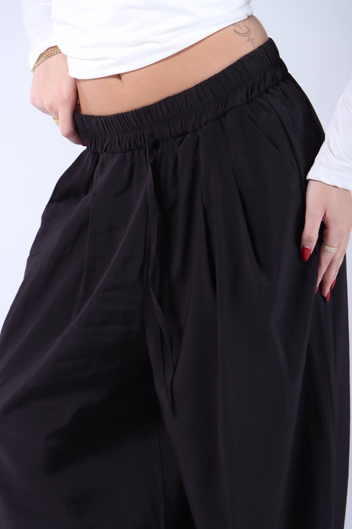 Black cotton pants free size