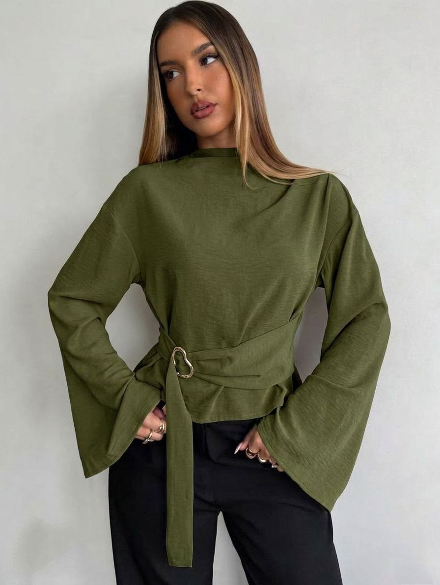Olive blouse one size