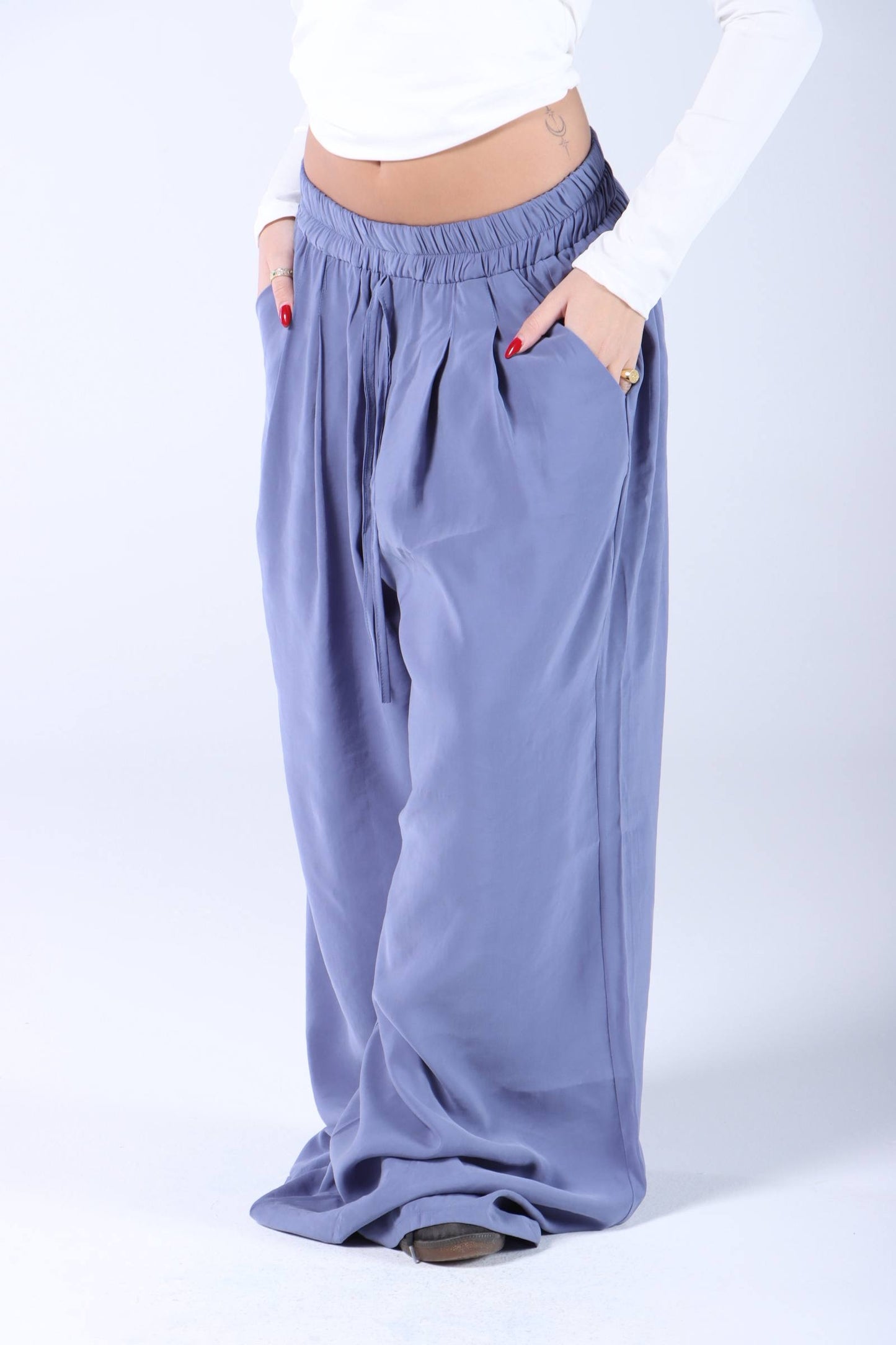 Blue cotton pants
