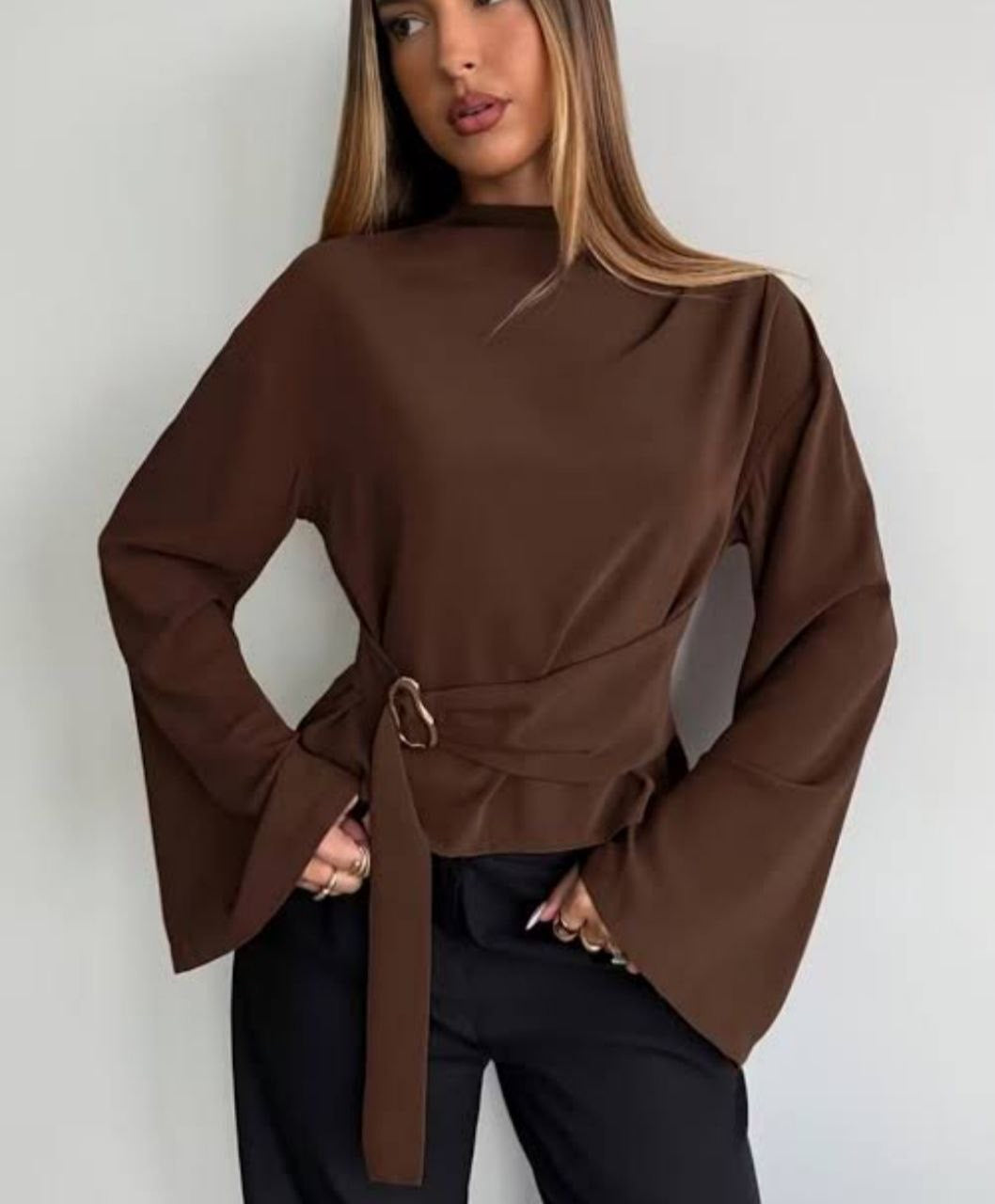 Brown blouse one size