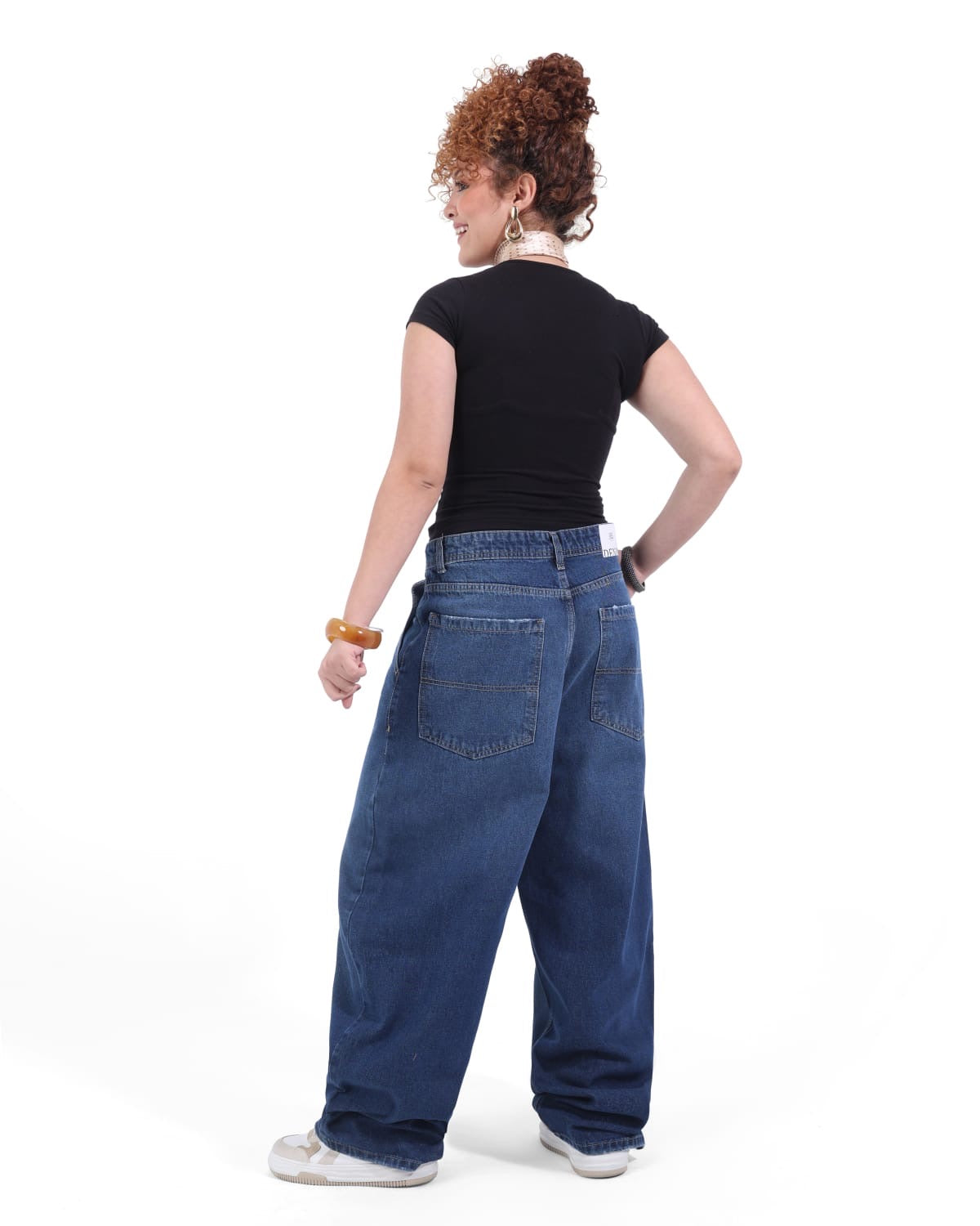 Mega baggy dark blue jeans