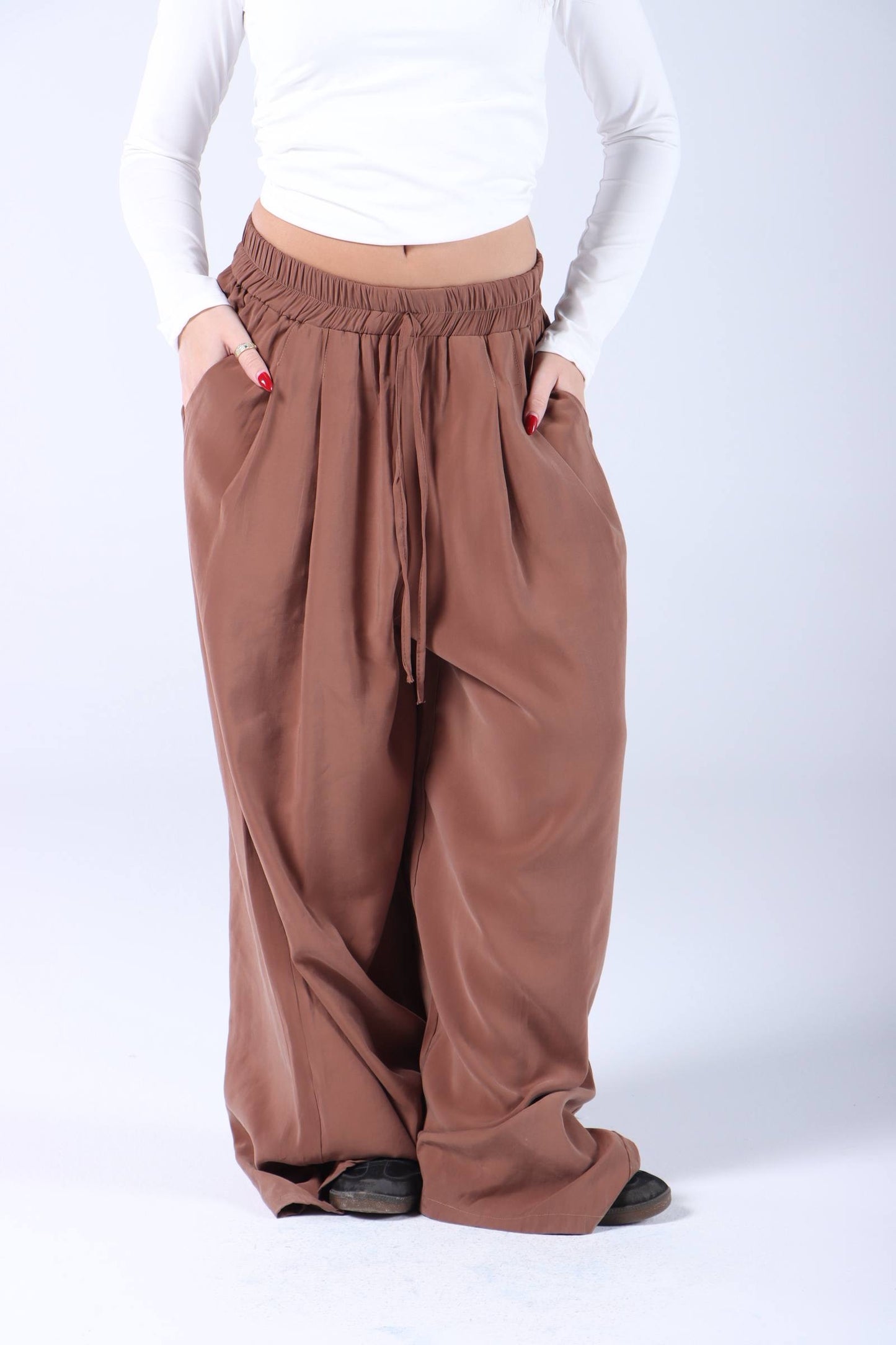 Brown cotton pants free size