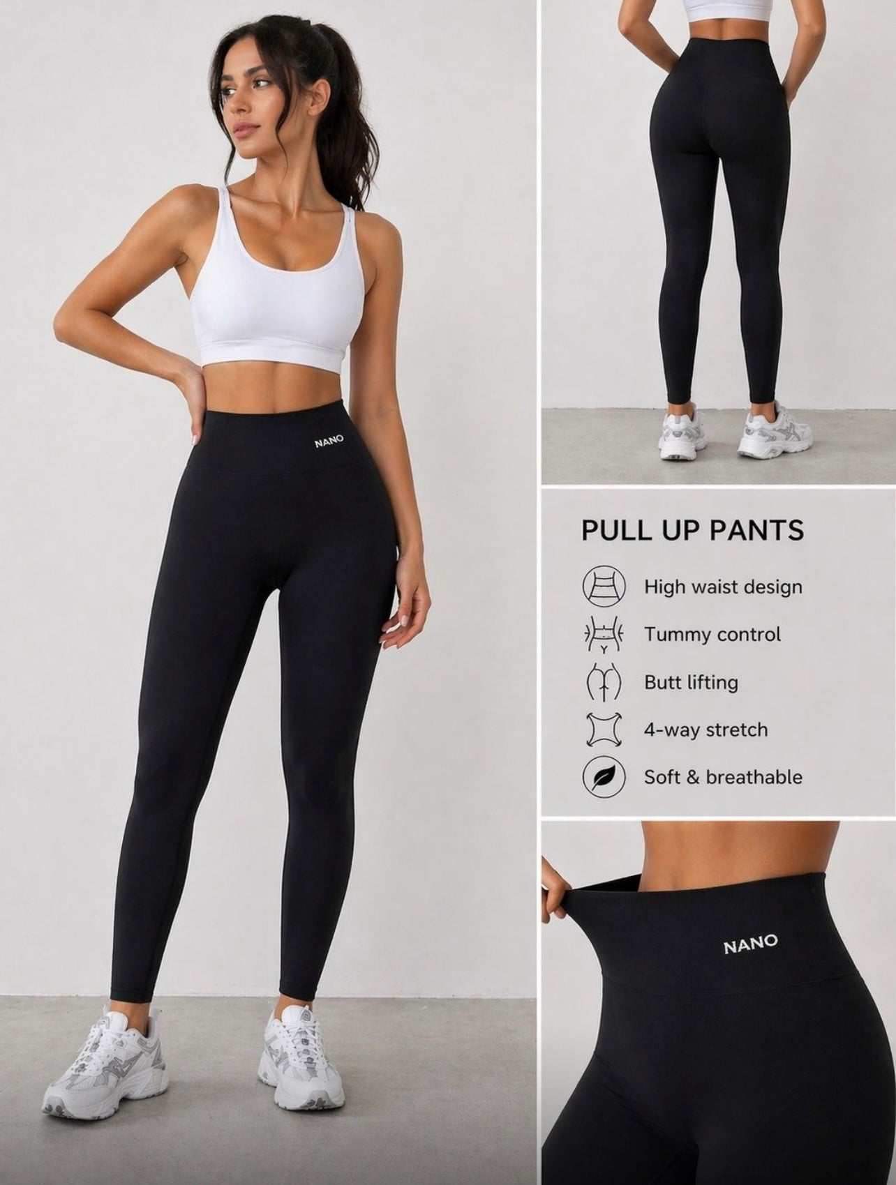 NANO Sculpt High-Waist Black Leggings