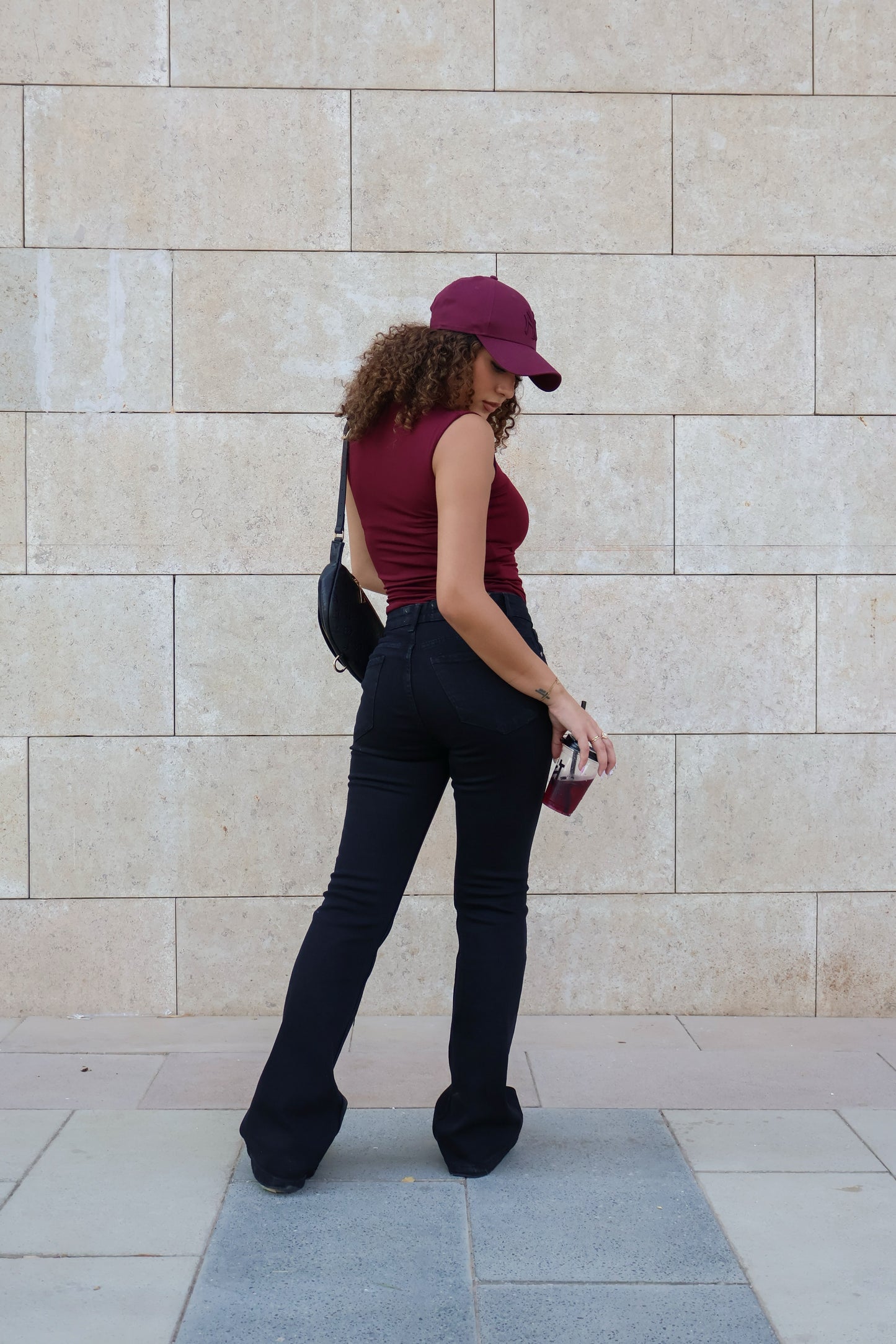 high rise flare fit denim
