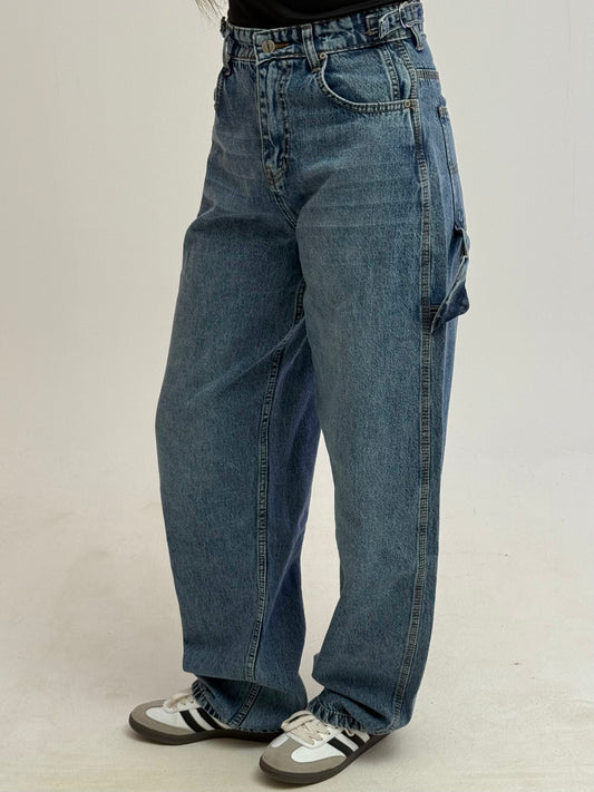 blue balloon high rise pants