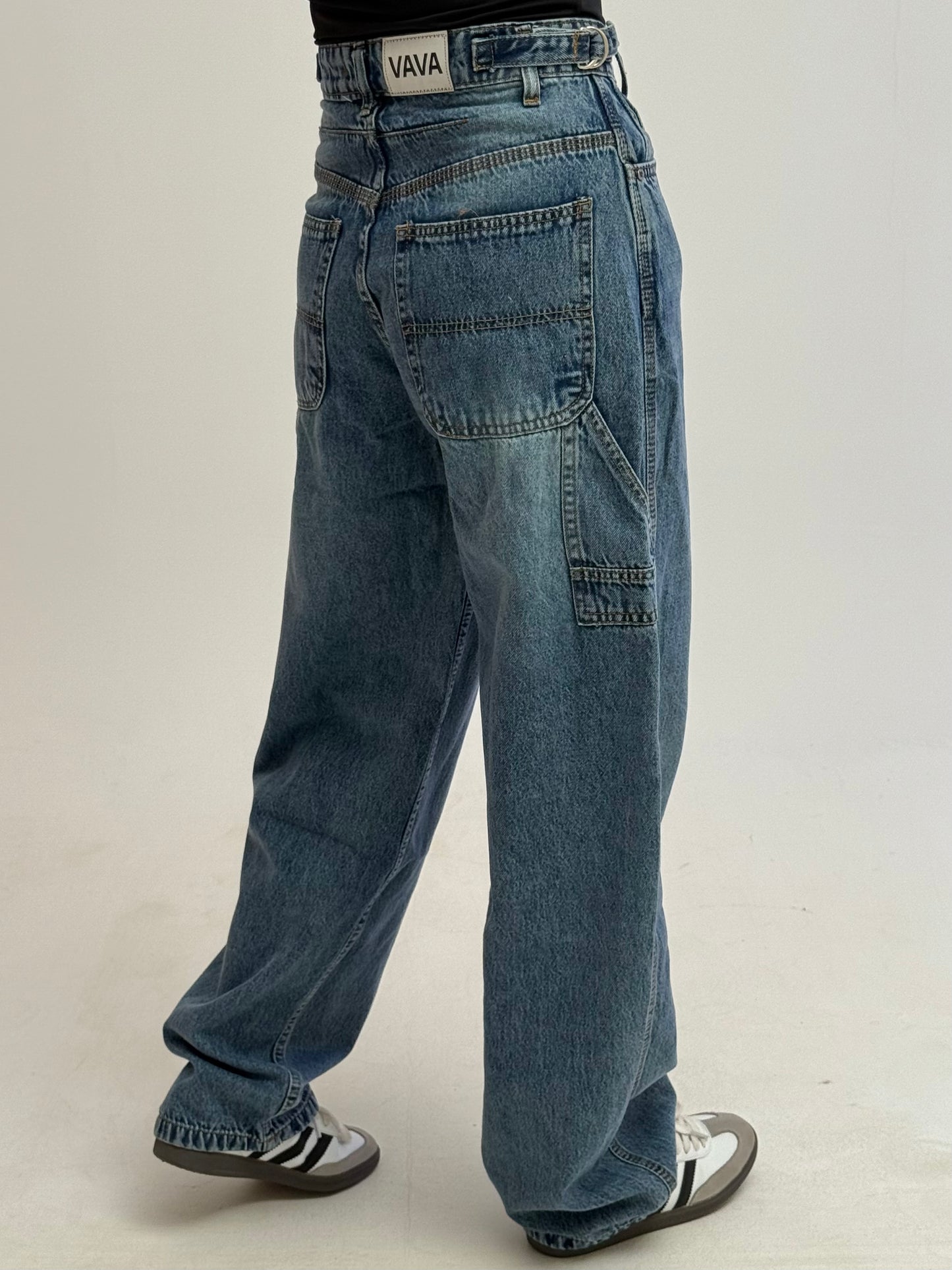 blue balloon high rise pants
