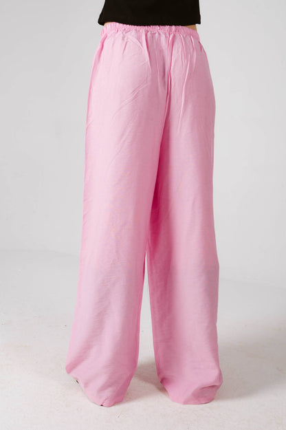 Light pink linen pants