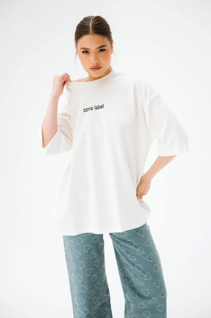 White tshirt cono label free size