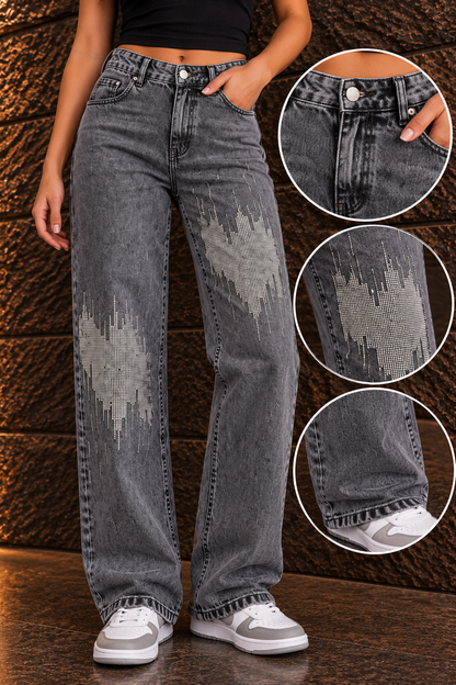 Dark grey classic strauss jeans