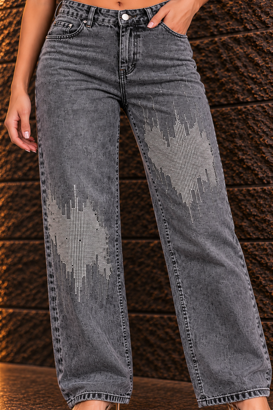 Dark grey classic strauss jeans