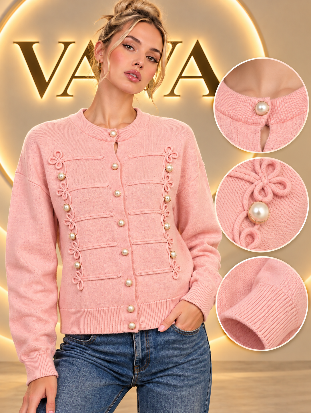 Pink Pearl Princess Cardigan