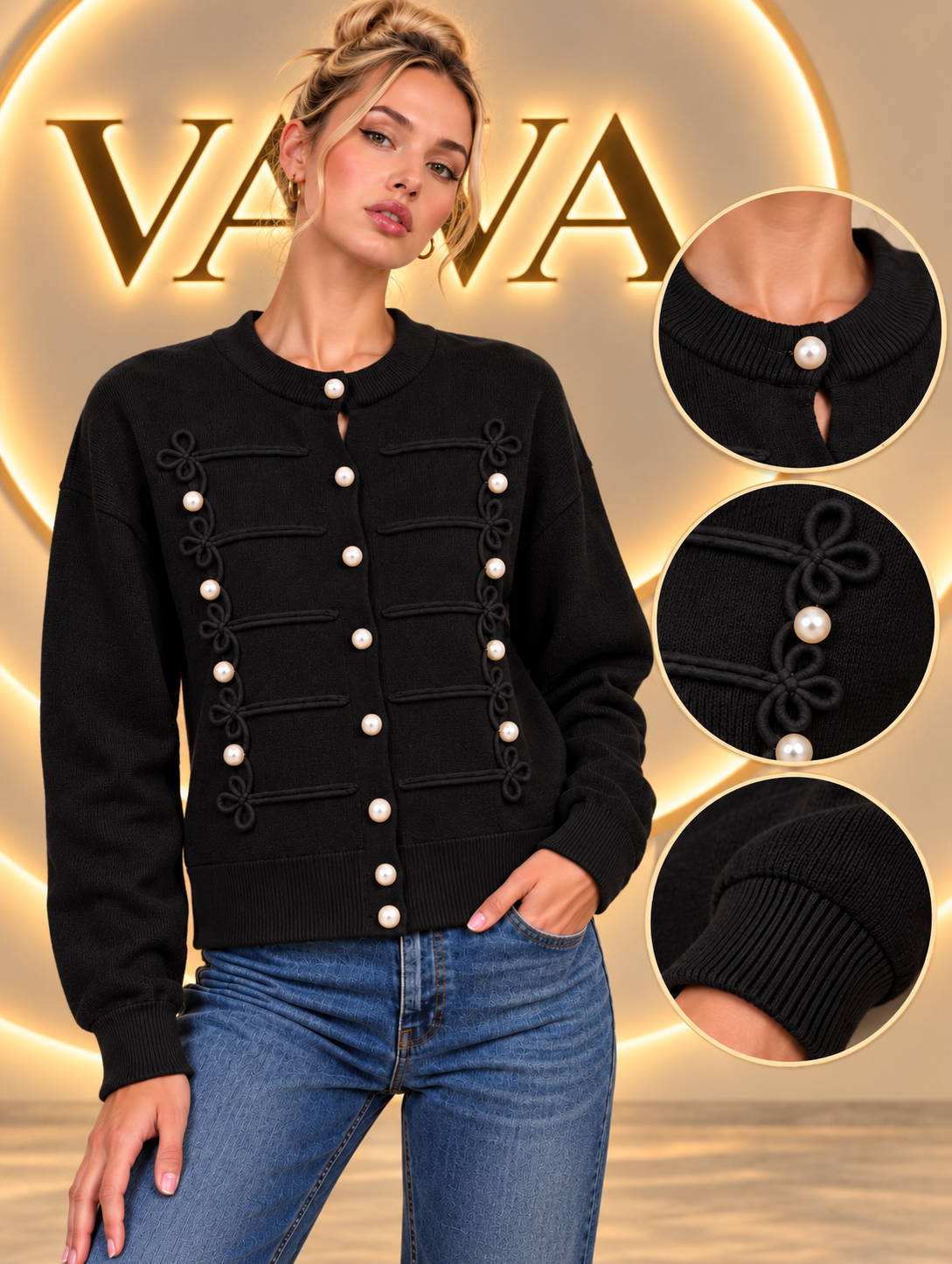 Black Pearl Princess Cardigan