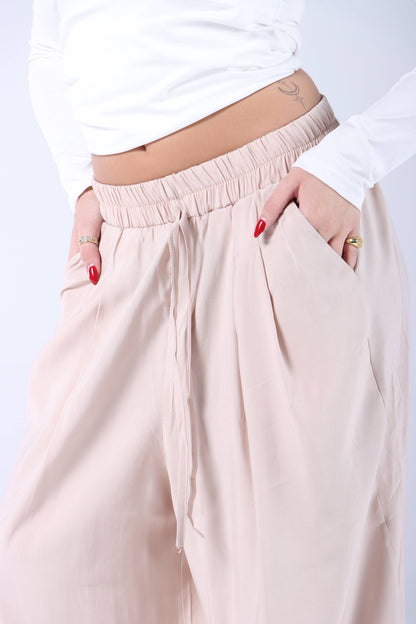 Beige cotton pants