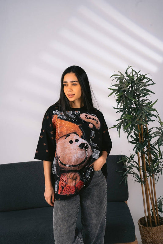 Black snoop tshirt free size