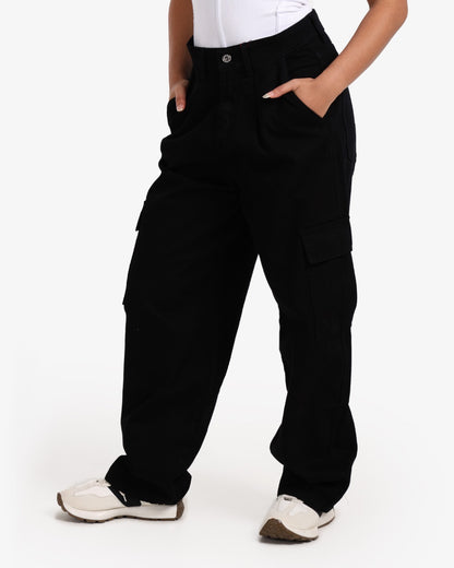 Black cargo skater jeans