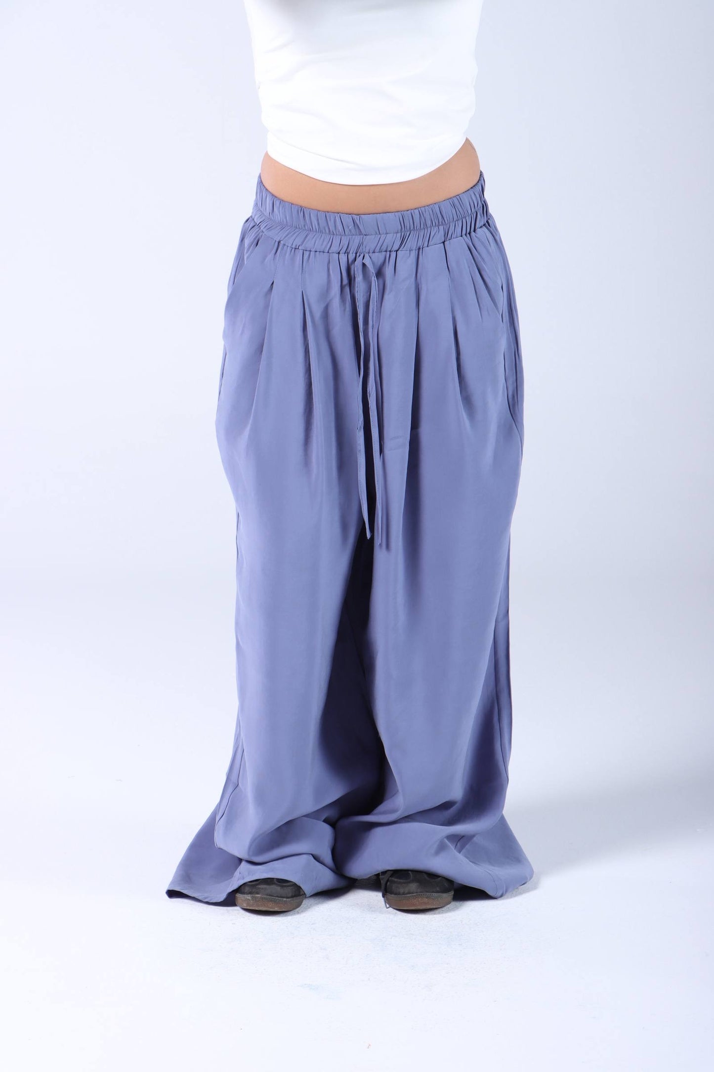Blue cotton pants