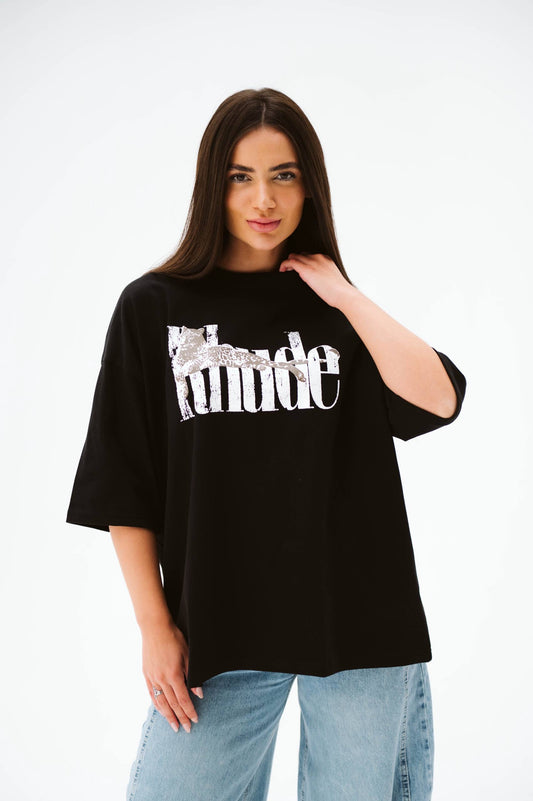 Black oversize shirt one size
