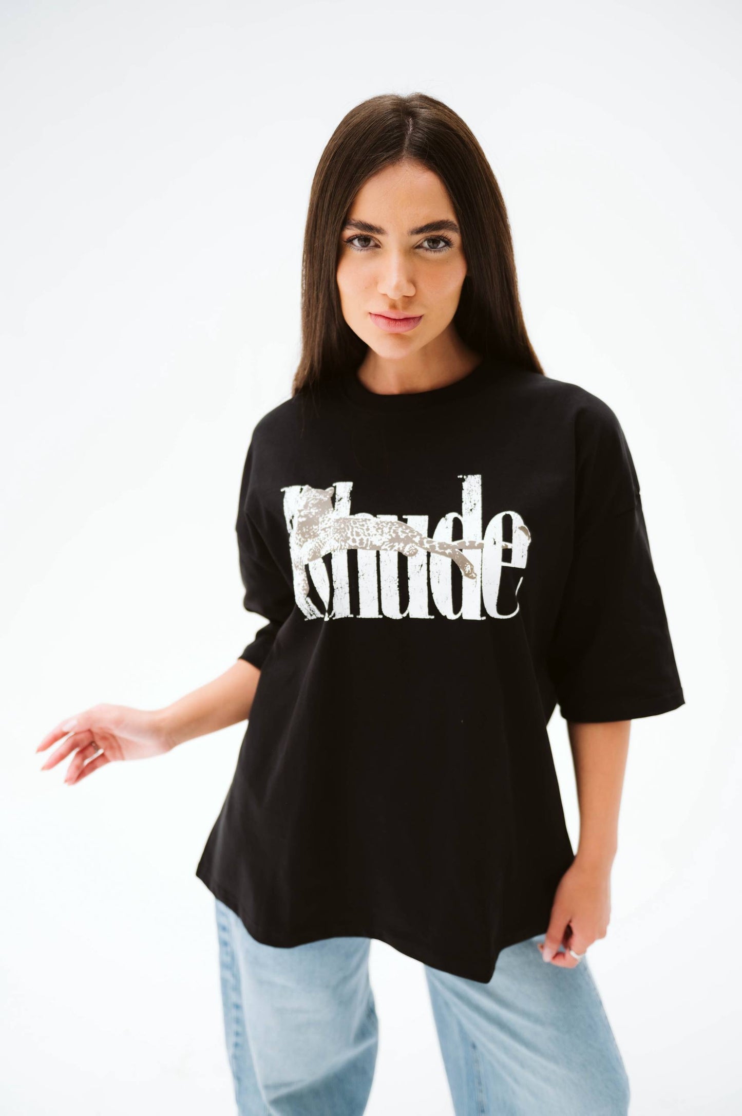 Black oversize shirt one size