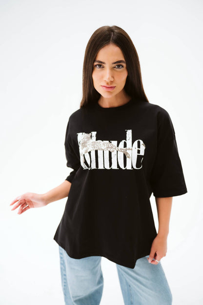 Black oversize shirt one size