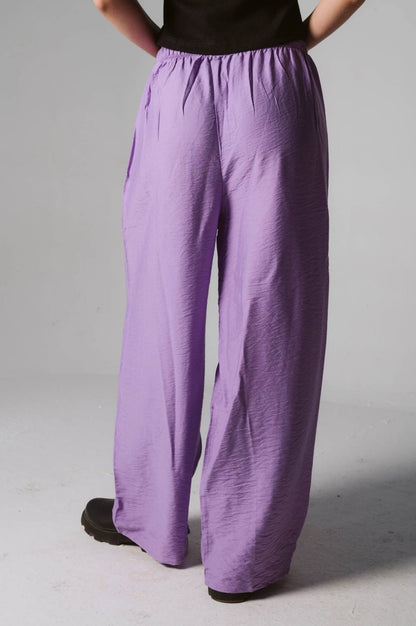 Purple linen pants