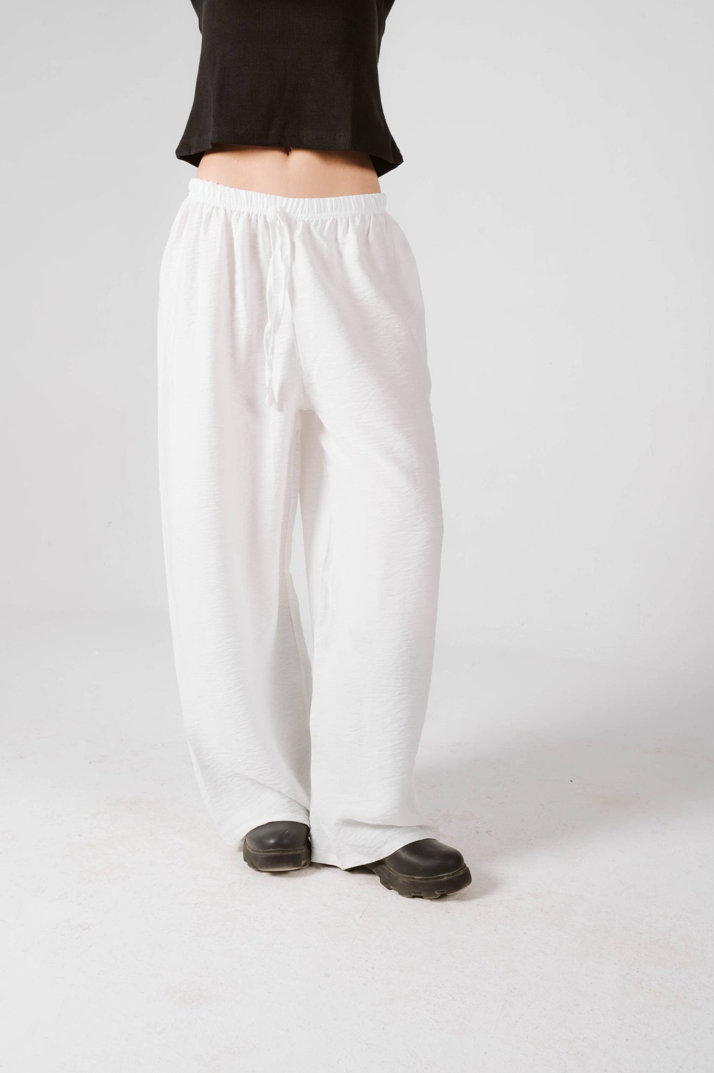 White linen pants