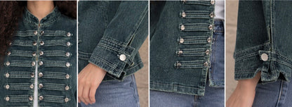 Military Denim Jacket – Dark Green