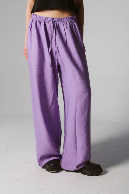 Purple linen pants