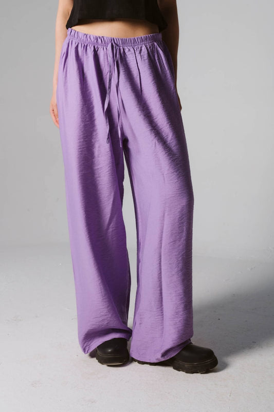 Purple linen pants