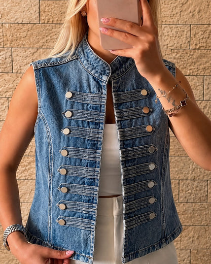 Military Button Vest