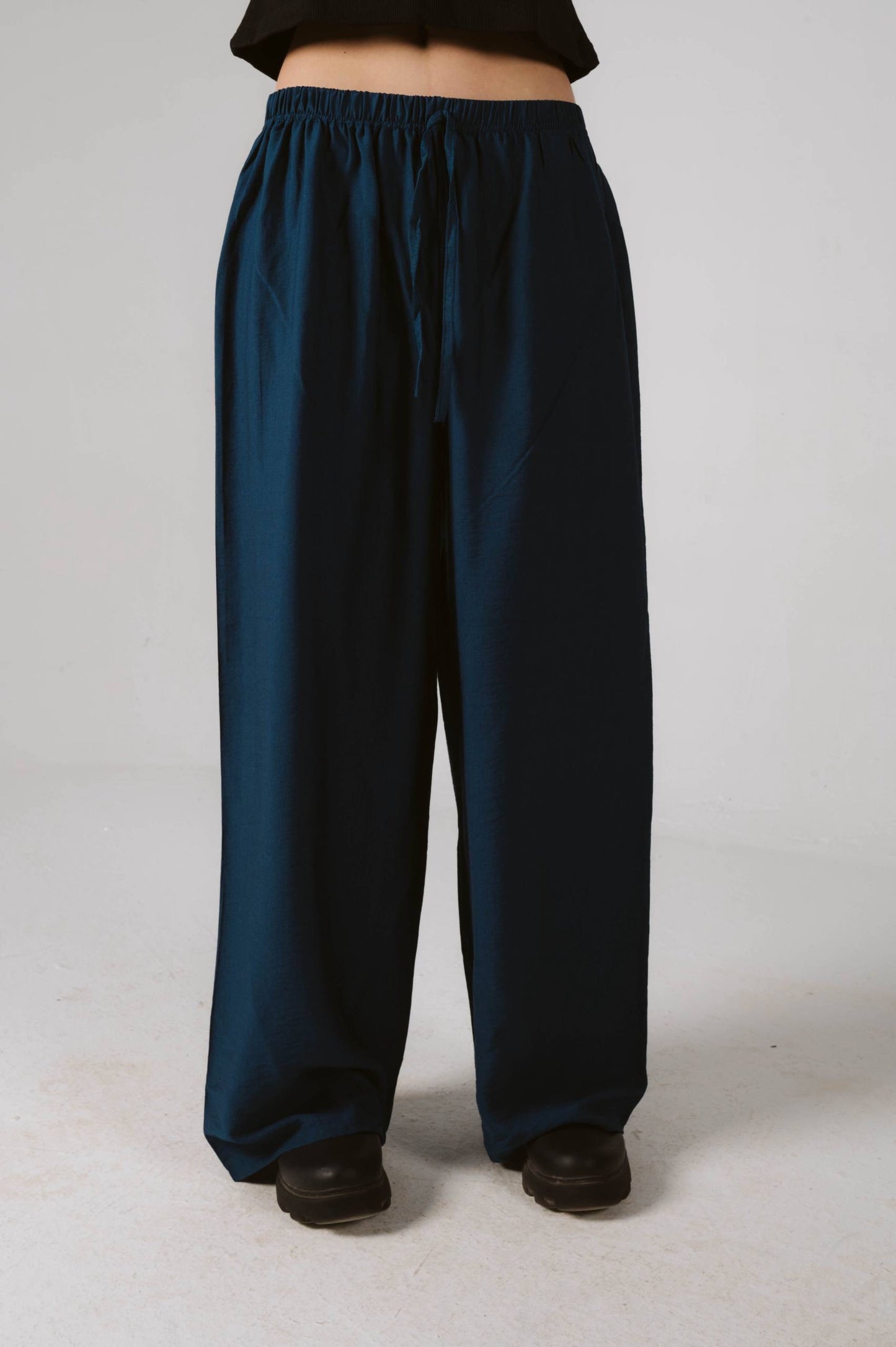 Navy blue linen pants