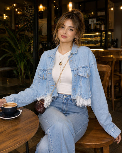 Lace Denim Jacket