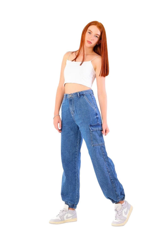 Baggy light blue denim