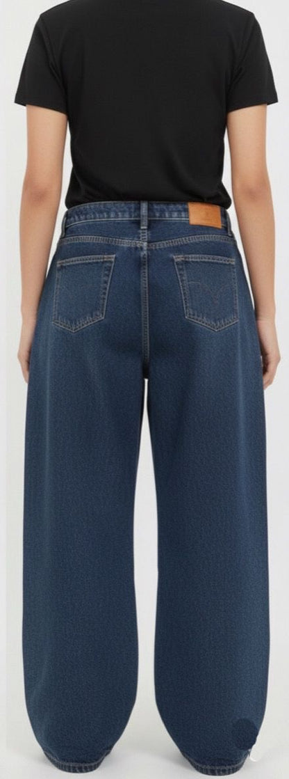 Balloon blue green denim