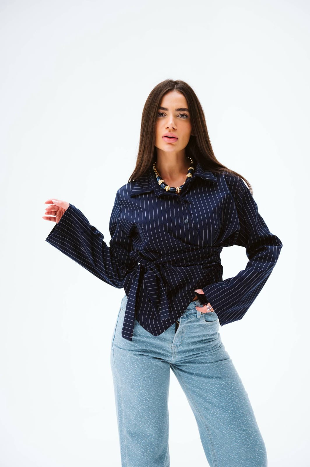 Navy blue blouse