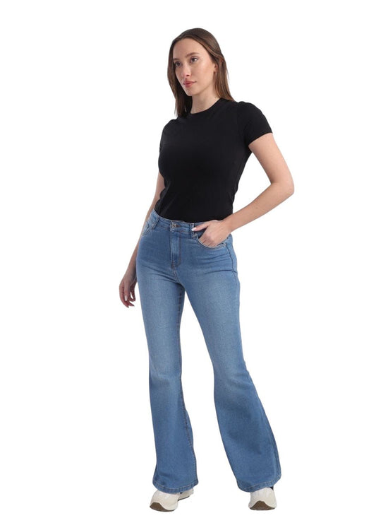 Light blue flare jeans