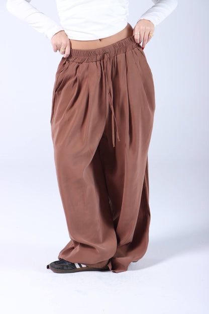 Brown cotton pants free size