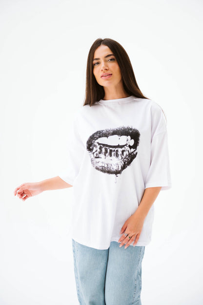 White oversize shirt one size