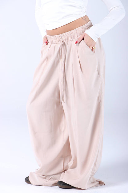 Beige cotton pants