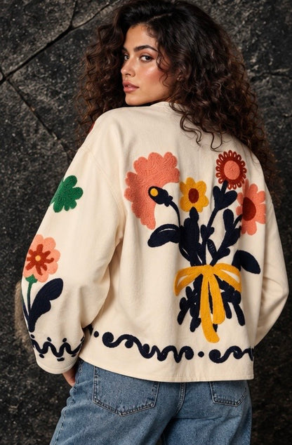 Floral Embroidered Jacket