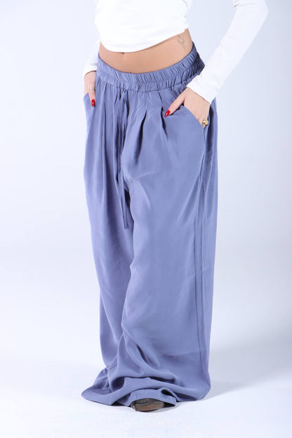 Blue cotton pants