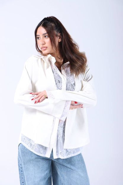White shirt blouse one size