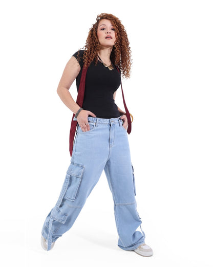 Cargo ice blue jeans