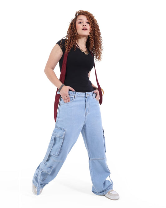 Cargo ice blue jeans