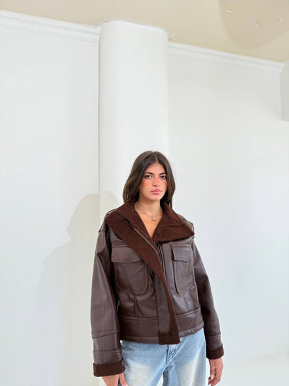 Brown sweden jacket one size