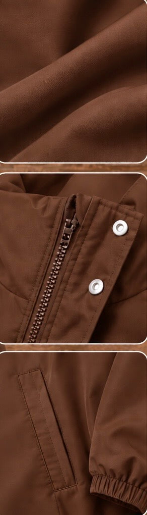 Brown OverSized Waterproof Jacket