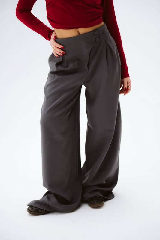 Grey tailored pants one size