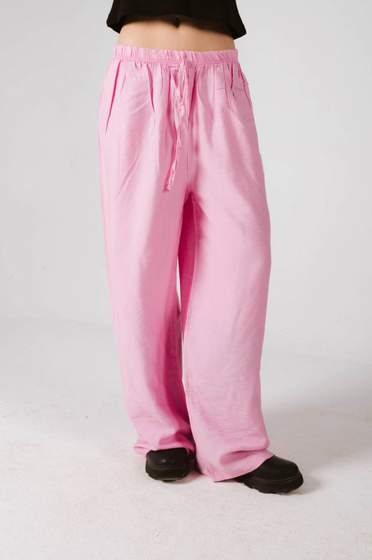 Light pink linen pants