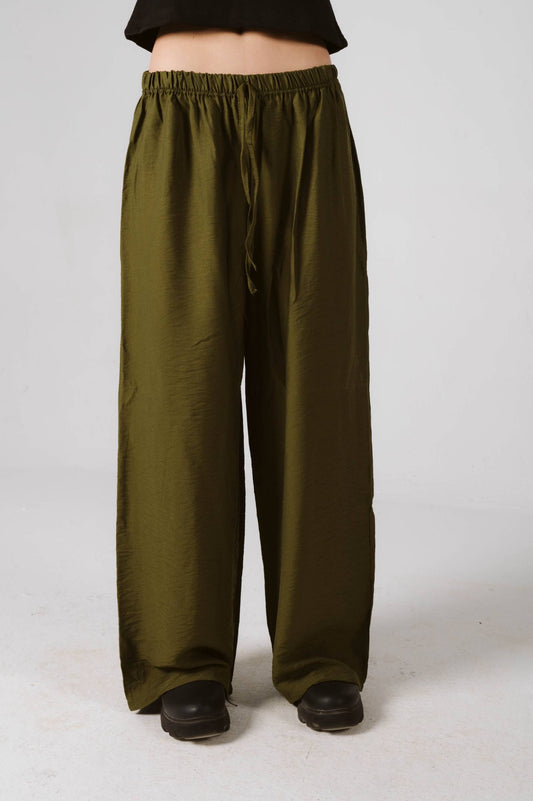 Petrol linen pants