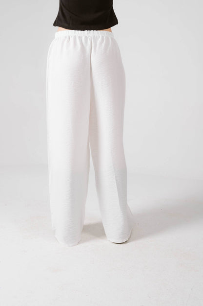 White linen pants